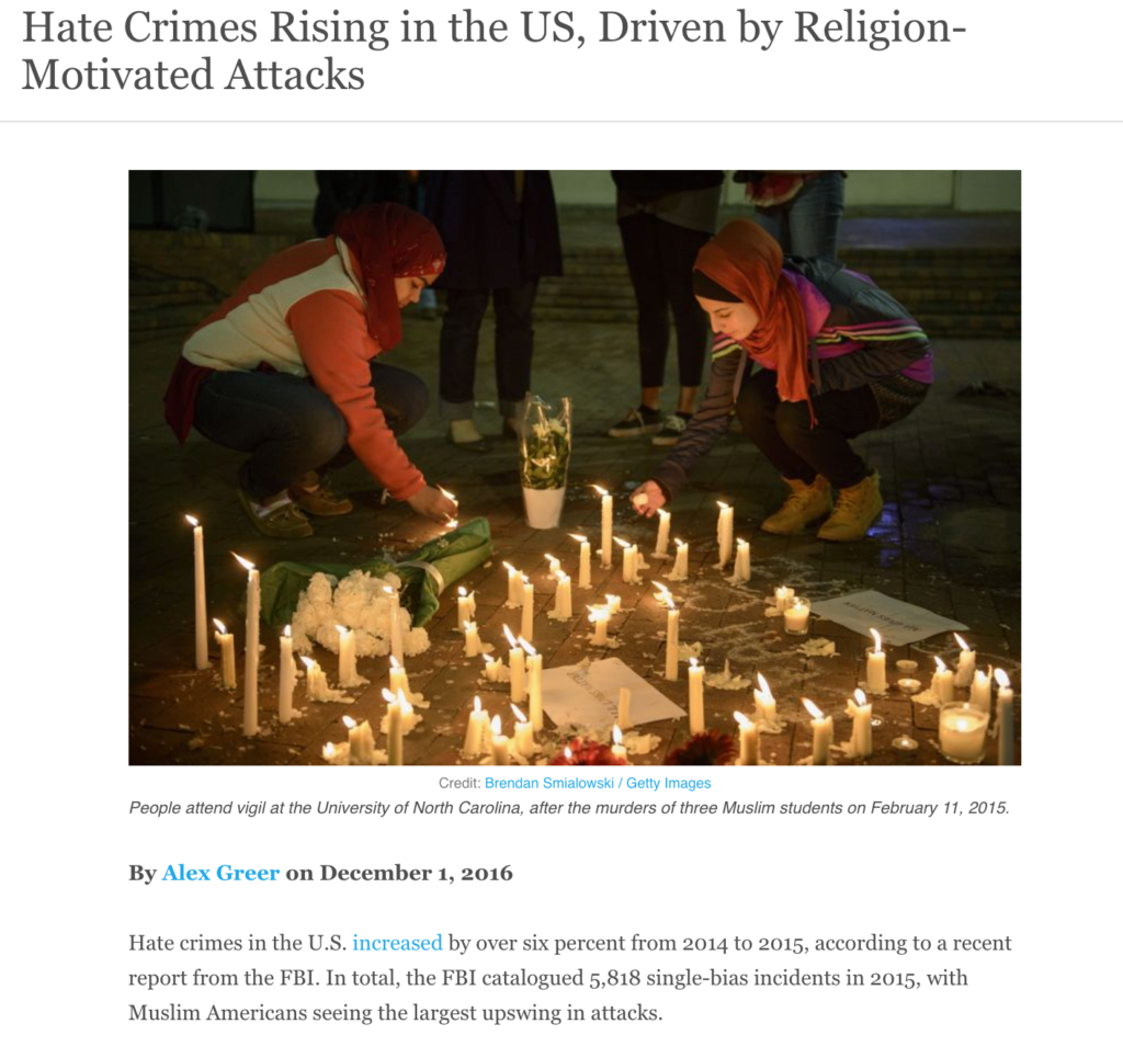 Hate Crimes Rising in the US, Driven by Religion-Motivated Attacks